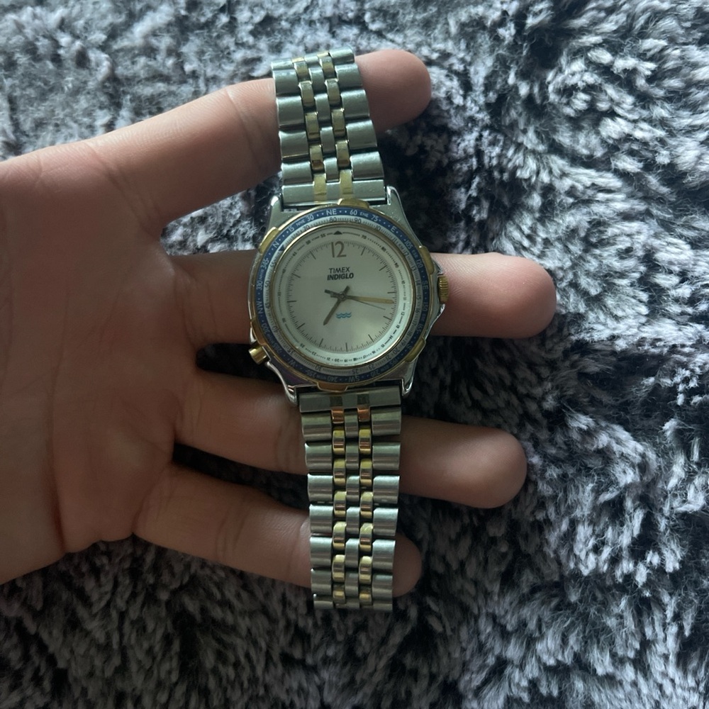 Stainless steel timex watch